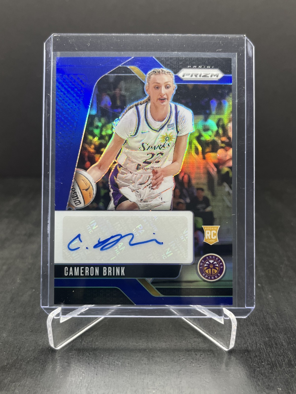 2024 Panini Prizm WNBA Cameron Brink RC Rookie Autograph Auto Blue 58/75 #SG-CB