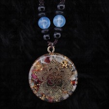 Garnet Orgonite Pendant Stones Quartz Necklace Orgone Crystal Chip Healing