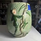 Mid-Century Modern Art Pottery jack and the beanstalk large canister no lid