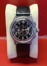 Ancienne montre homme UTI Chronograph militaire 3 poussoirs fonctionne 