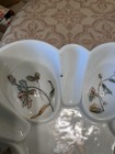 Vintage 8” Hand painted Porcelain Oyster Plate With 6 Compartments And Floral — photo 5