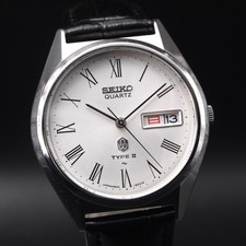 OH Completed SEIKO Vintage Quartz TYPE II 4623 Roman From Japan
