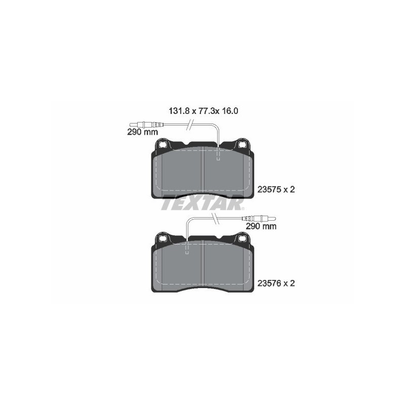 TEXTAR 2357501 Brake Pads Set Front for 607 807 C8 Phedra Ulysse