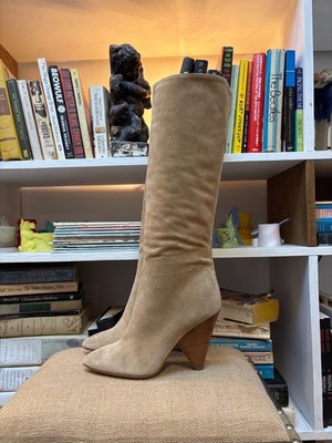 Michael Kors Collection bellinda runway tan Suede Boots Size 6. NEVER WORN
