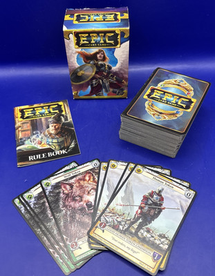 2015 White Wizard Games Epic Card Game - Complete 120 cards, 8 token, Rule Book