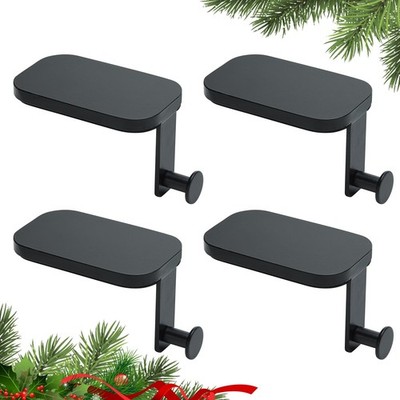 4 PCS Christmas Stocking Holders Mantle Metal Black Heavy Duty Fireplace Hooks
