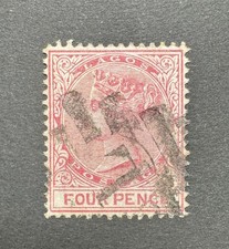 Nigeria Lagos SG 14w 4d Carmine Sidewaya Watermark USED - CAT £180