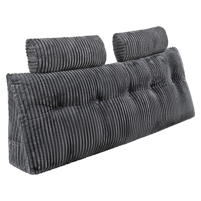 Uimoso Headboard Pillow Queen Wedge Headboard Pillow with 2 Pockets & Headrests
