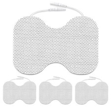 Tens Unit Electrode Pads Large 4x6" for Lower Back Shoulders Neck & White