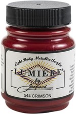 Jacquard Lumiere Metallic Acrylic Paint 2.25oz-Crimson