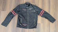 Harley-Davidson Racing Jacket Black Red Large Moto Style Nylon - Rare