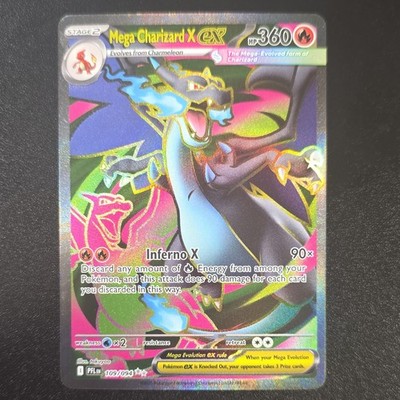 Pokemon TCG Mega Charizard X EX 109/094 Me02: Phantasmal Flames Holo UR 360HP