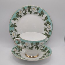 MONTROSE GLADSTONE BONE CHINAMADE IN ENGLAND/ESTD OVER 80 YEARS Trio Cup Saucers
