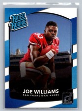 Joe Williams 308 2017 Donruss RC Rookie San Francisco 49ers Card. rookie card picture
