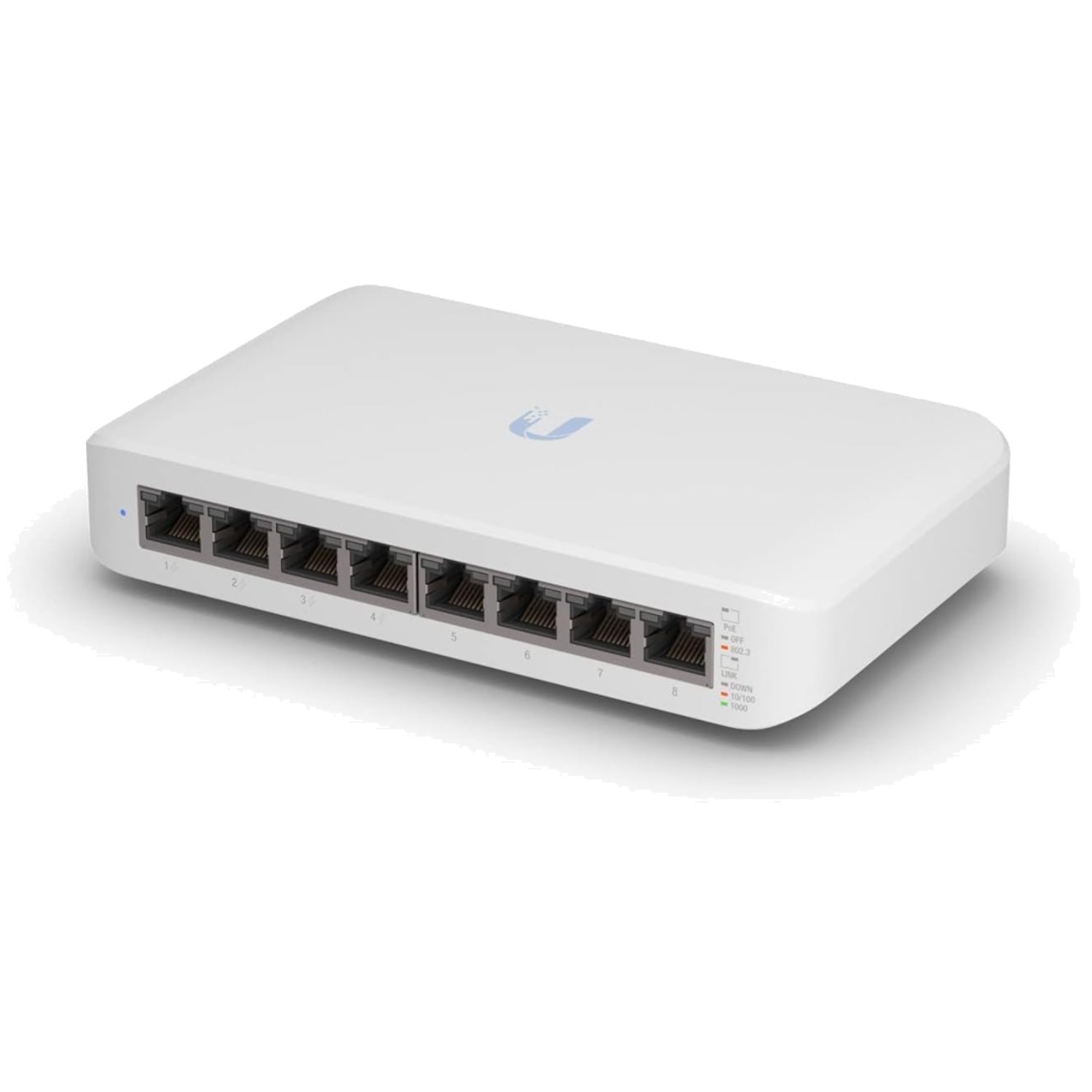 Ubiquiti UniFi Switch Lite 8 PoE Gigabit Blanc avec 4 ports PoE+ et format compact