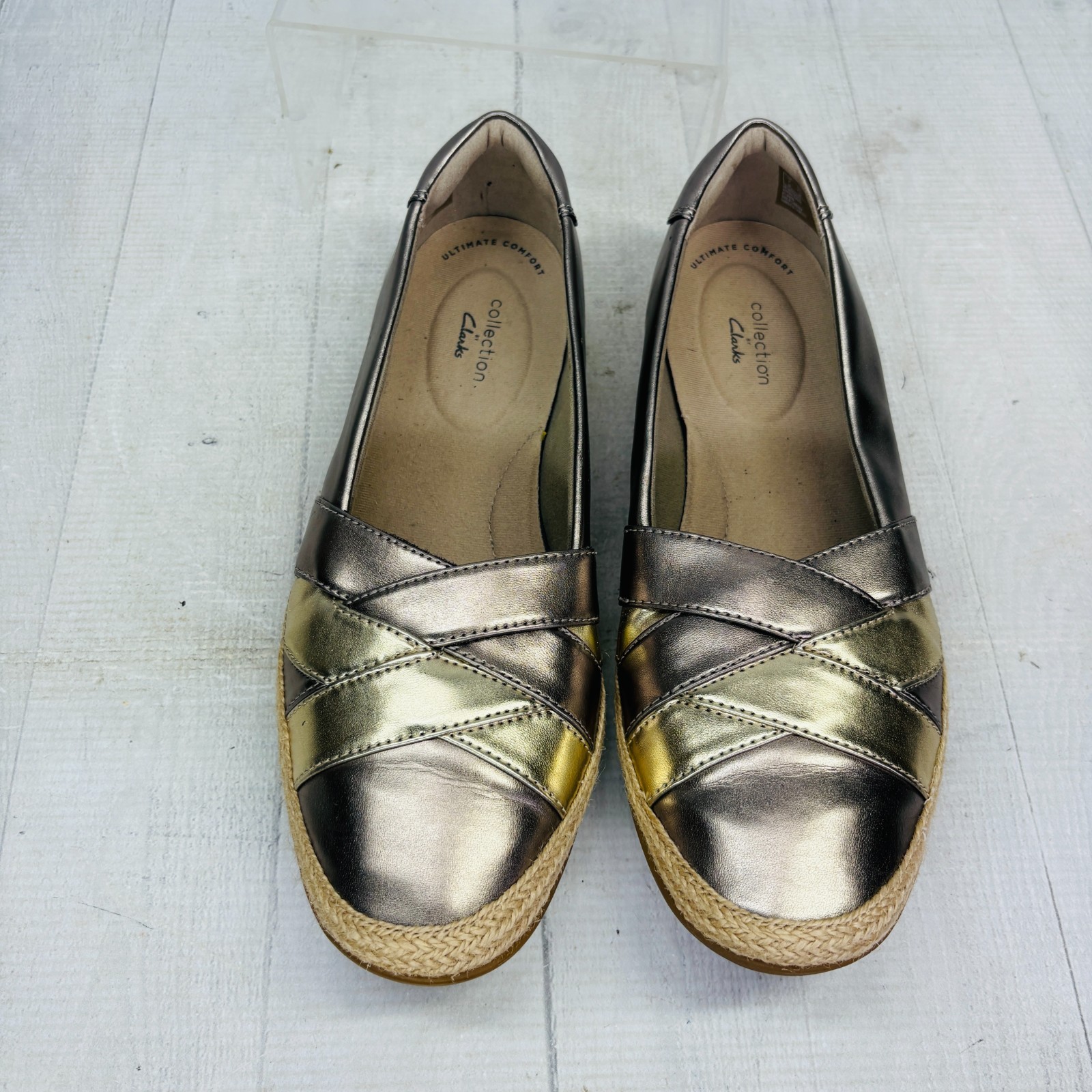 Clarks Danelly Shine Loafers Women’s 9.5 Metallic… - image 3