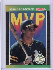 1989 Donruss MVP #BC-5 Jose Canseco - FREE CARDS with purchase!