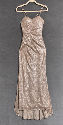 Christina Wu Gown 0 Rose Gold Matte Sequin Sweetheart Maxi Formal Evening Prom | eBay Christina Wu Gown 0 Rose Gold Matte Sequin Sweetheart Maxi Formal Evening Prom | eBay
