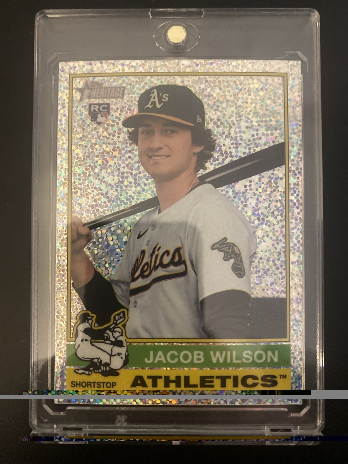 2025 Topps Heritage - Jacob Wilson #15 Chrome Silver Sparkle Refractor (RC)