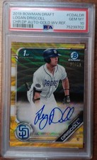 2019 Bowman Draft Logan Driscoll CDALDR 1st Chrome Gold Wave Auto 31/50 PSA 10