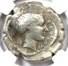 Sicily Syracuse AR Tetradrachm Silver Coin 440-430 BC - Certified NGC Fine