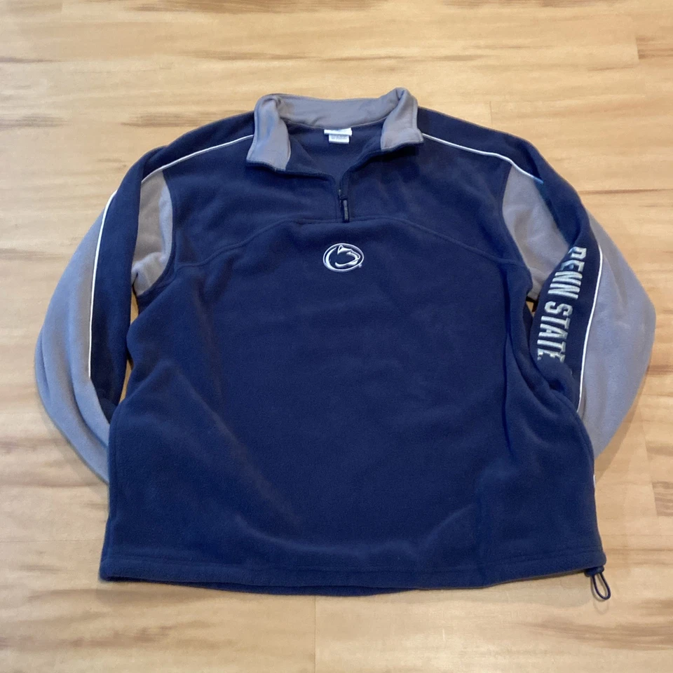Pullover polar azul con cremallera cuello falso Penn State para hombre talla XL 1/4 en muy buen estado ropa de imagen Foto 3 de 4