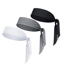 3pcs Head Ties Headband Sports Sweatband Adjustable Ninja Karate Head Band Sw...