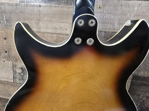 Vintage Harmony Rebel H82 Electric Guitar Sunburst W/Hard Case - Picture 18 of 21