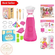 20-Piece Children's Cooking Set: Apron, Chef Hat  Cookbook - A Perfect Gift