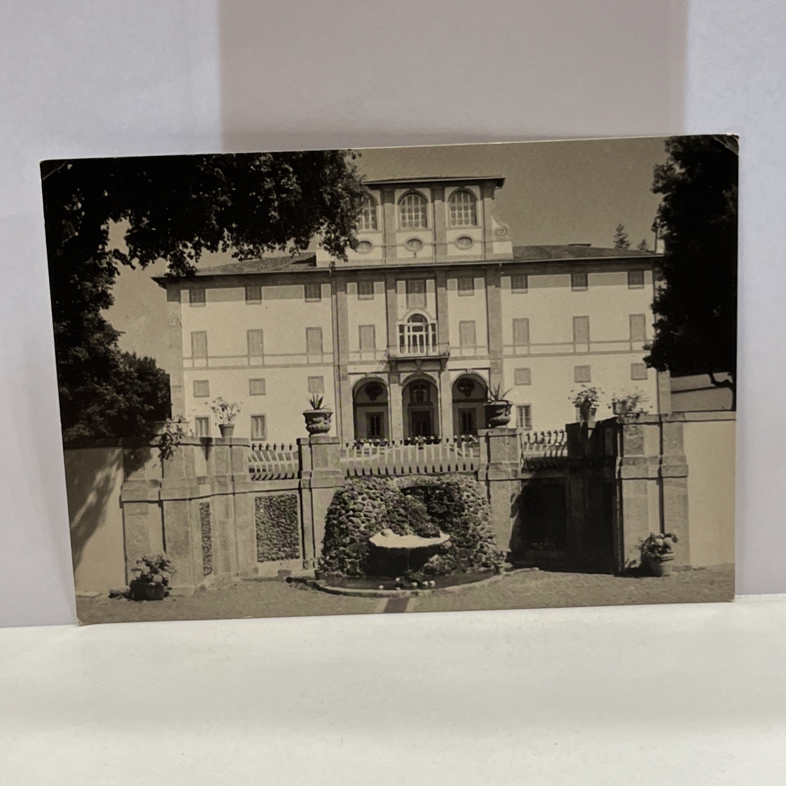 CARTOLINA BIANCO NERO VINTAGE CENTRO SPIRITUALITA' E CULTURA VILLA TUSCOLANA
