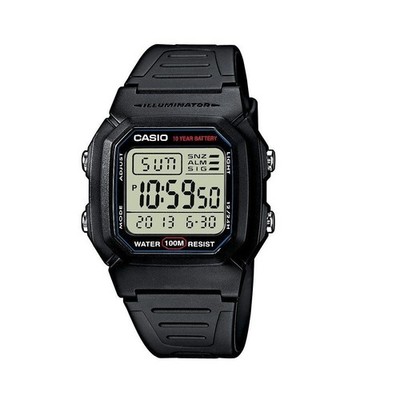CASIO, W-800H-1AVDF,Digitaluhr,Armbanduhr,Uhr,schwarz,Unisex,Watch,10 bar,NEU