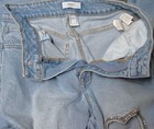 Forever 21 Jeans sz 23 (24x30) Blue Distress Wash Denim Rhinestone Framed Heart — photo 6