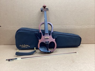 Carlo Robelli Electric Violin and Case missing 1 string