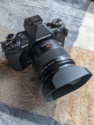 Olympus OM-D E-M5 Mark II  45mm Lens Shutter Count 7321 Charger 2 Batts, flash.