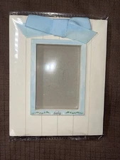Baby Boy Picture Frame "Baby" Blue Family Pictures NEW