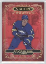 2022-23 Upper Deck Stature Rookies Photo Variant Red 28/33 Brandon Biro #199 rh0
