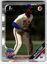 2019 Bowman Draft Jamari Baylor #BD-41 Philadelphia Phillies 1ST BOWMAN BEAUTY!