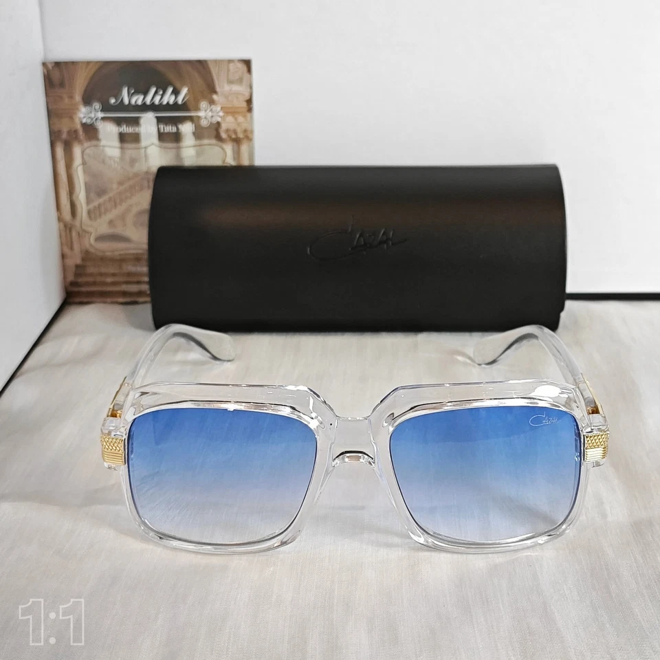 Gafas de sol tintadas Cazal para mujer y hombre Gafas de lujo marco transparente Foto 2 de 4