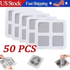 50 Pack Disposable Shower Drain Hair Catcher Mesh Sticker Strainers for Shower