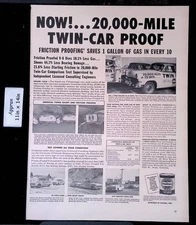1954 WYNN'S FRICTION PROOFING OIL SAVES GALLON GAS EVERY 10 DAYS Print Ad 49194