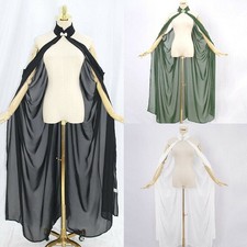 Damen Chiffon Mesh Halter Fee Elfen Hexe Umhang Schal Brautkleid Cape Party #