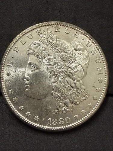 1880-S Morgan Silver Dollar BU/AU Strong Luster Sharp Details Nice Eye Appeal