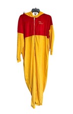 Disney Winnie the Pooh Jumpsuit Pajamas Costume Size 3XL Fleece Hooded