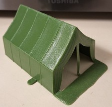 54mm Marx Original Hard Plastic Large Green Tent