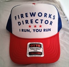 Otto Trucker Hat Fireworks DIrector Graphic H...