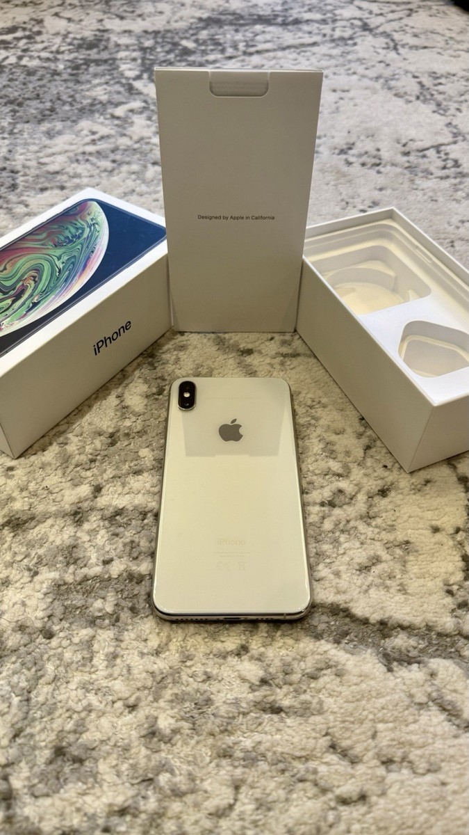 Apple iPhone XS Max - 512GB - Silver (Unlocked) A2101 (GSM) for