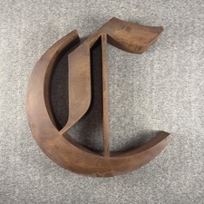 Large Metal Letter C Industrial Rustic Brown Rust Wall Art Hanging Decor Sign