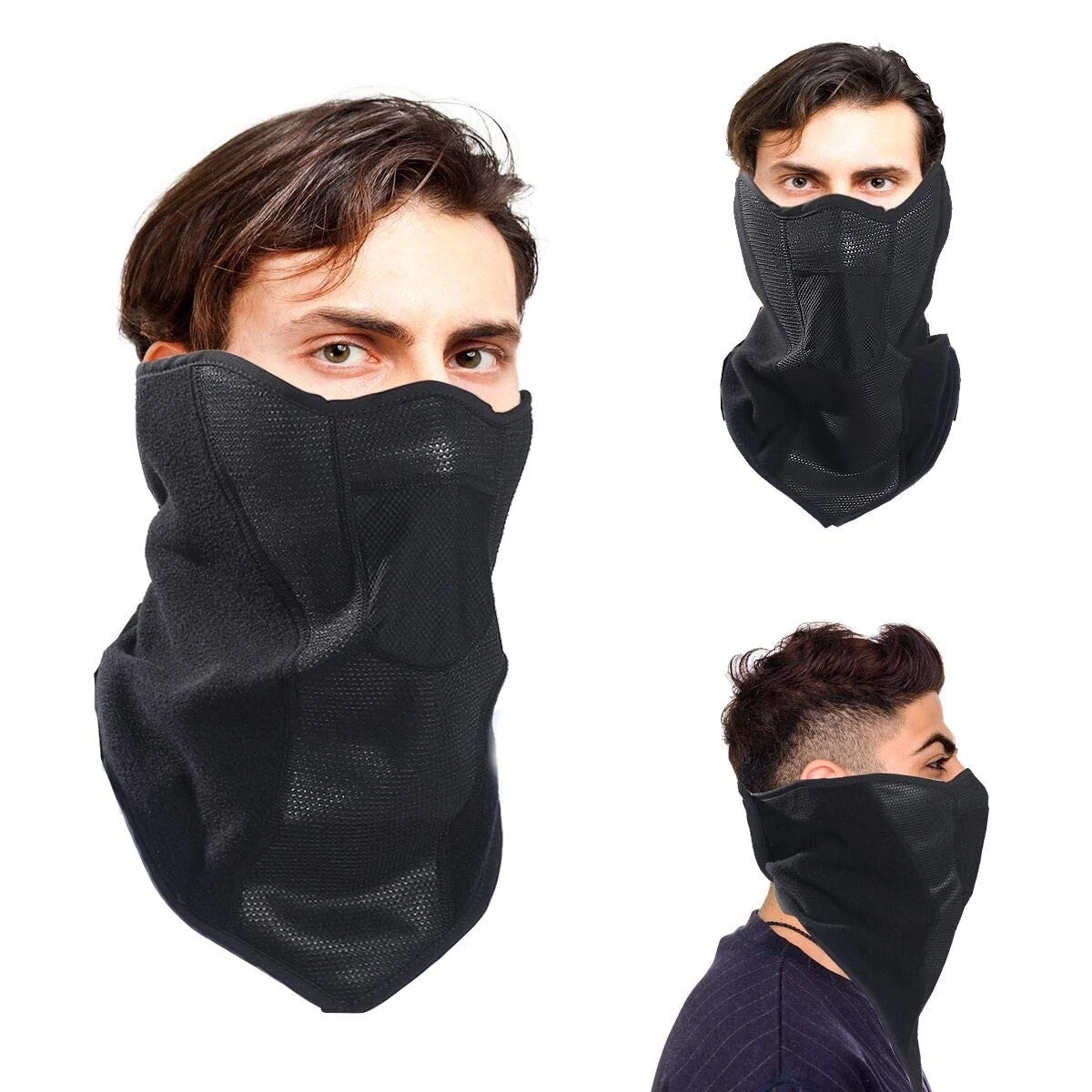 Balaclavas,Windproof Adjustable Stable Earloop Half Face Mask Neck Gaiter,Bre...