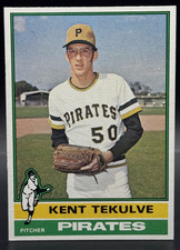 1976 Topps KENT TEKULVE rookie card RC No 112 Crease-Free Pittsburgh Pirates NM+. rookie card picture