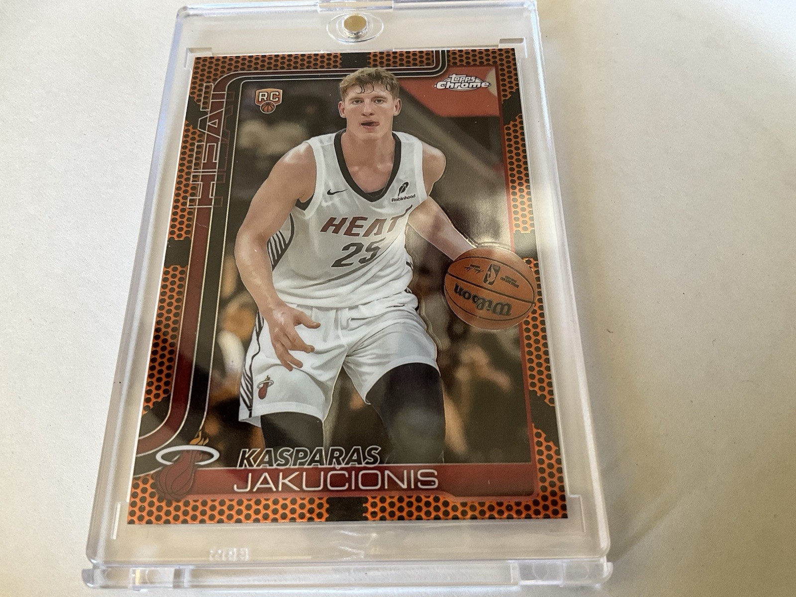 2025-26 Topps Chrome Basketball Border RC Kasparas Jakucionis #270